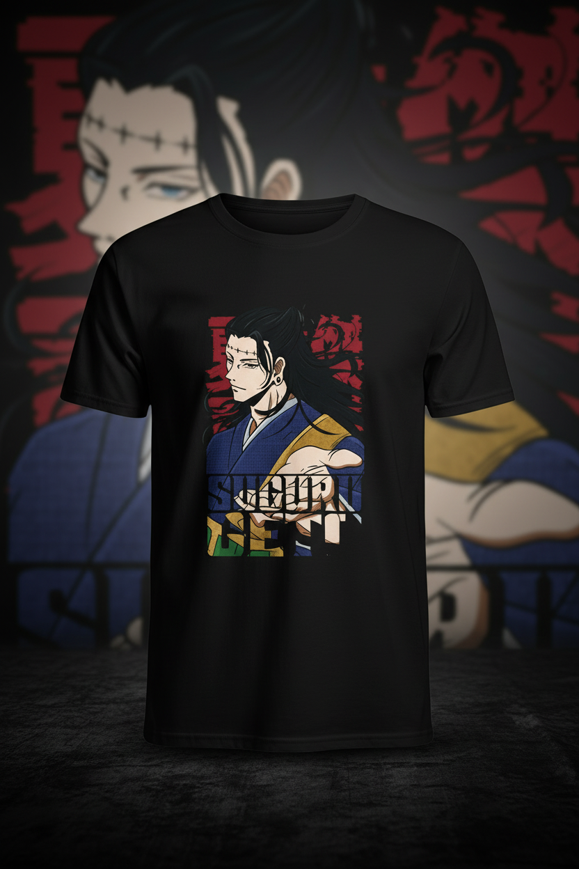 Mockup Polera Jujutsu Kaisen 1 - Fondo Oscuro