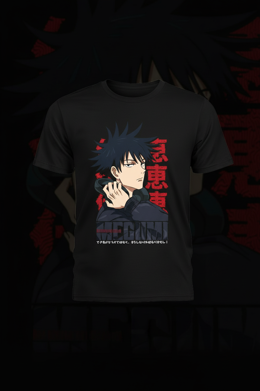 Mockup Polera Jujutsu Kaisen 3 - Fondo Oscuro