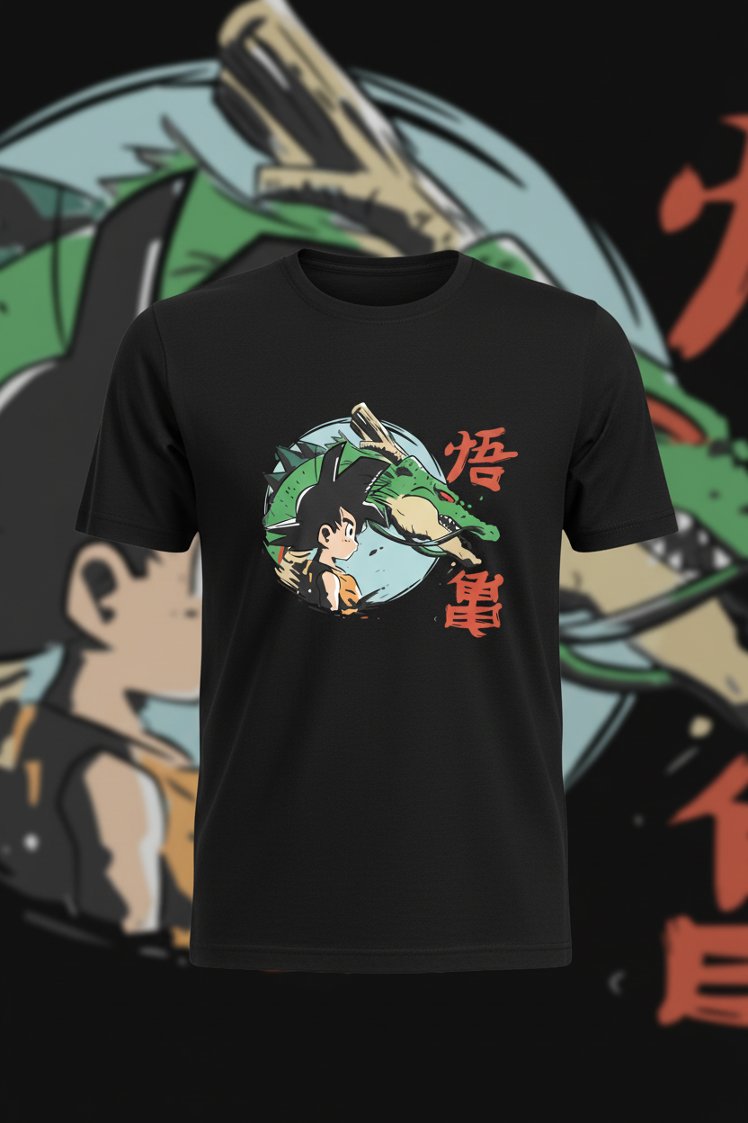 Mockup polera negra Dragon Ball Z 22