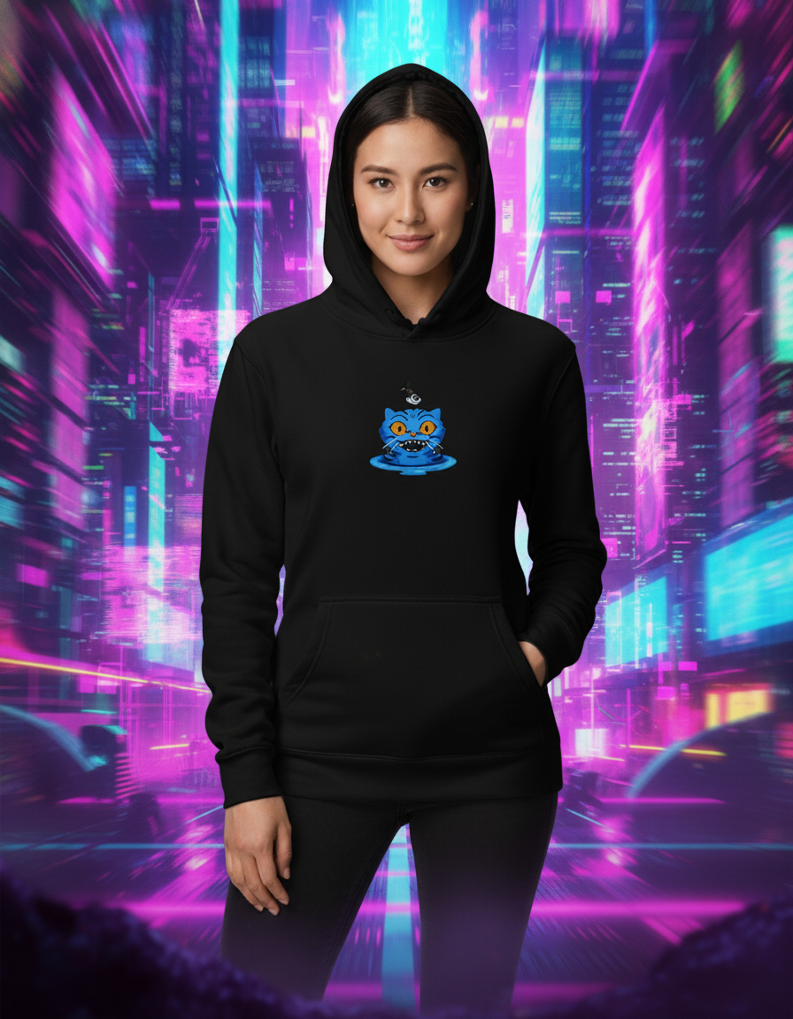 Modelo con hoodie Derpy Tiger